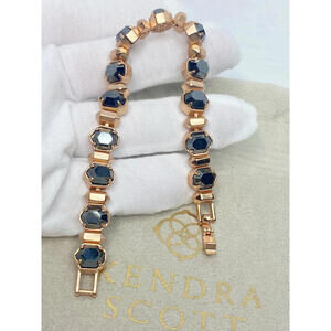 Kendra Scott TARA Bracelet In Brown Stone, Rose Gold Tone